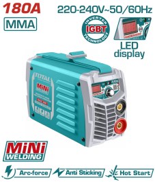 TOTAL INVERTER MMA WELDING MACHINE 230V 180A TW218016 TOTAL ΗΛΕΚΤΡΟΚΟΛΛΗΣΗ INVERTER 230V 180A TW218016